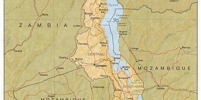 Der Malawi See auf der Karte