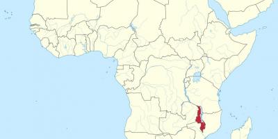 Karte von Afrika showing Malawi
