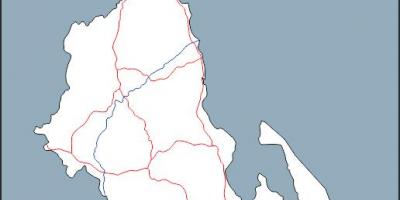 Karte von Malawi Landkarte Umriss